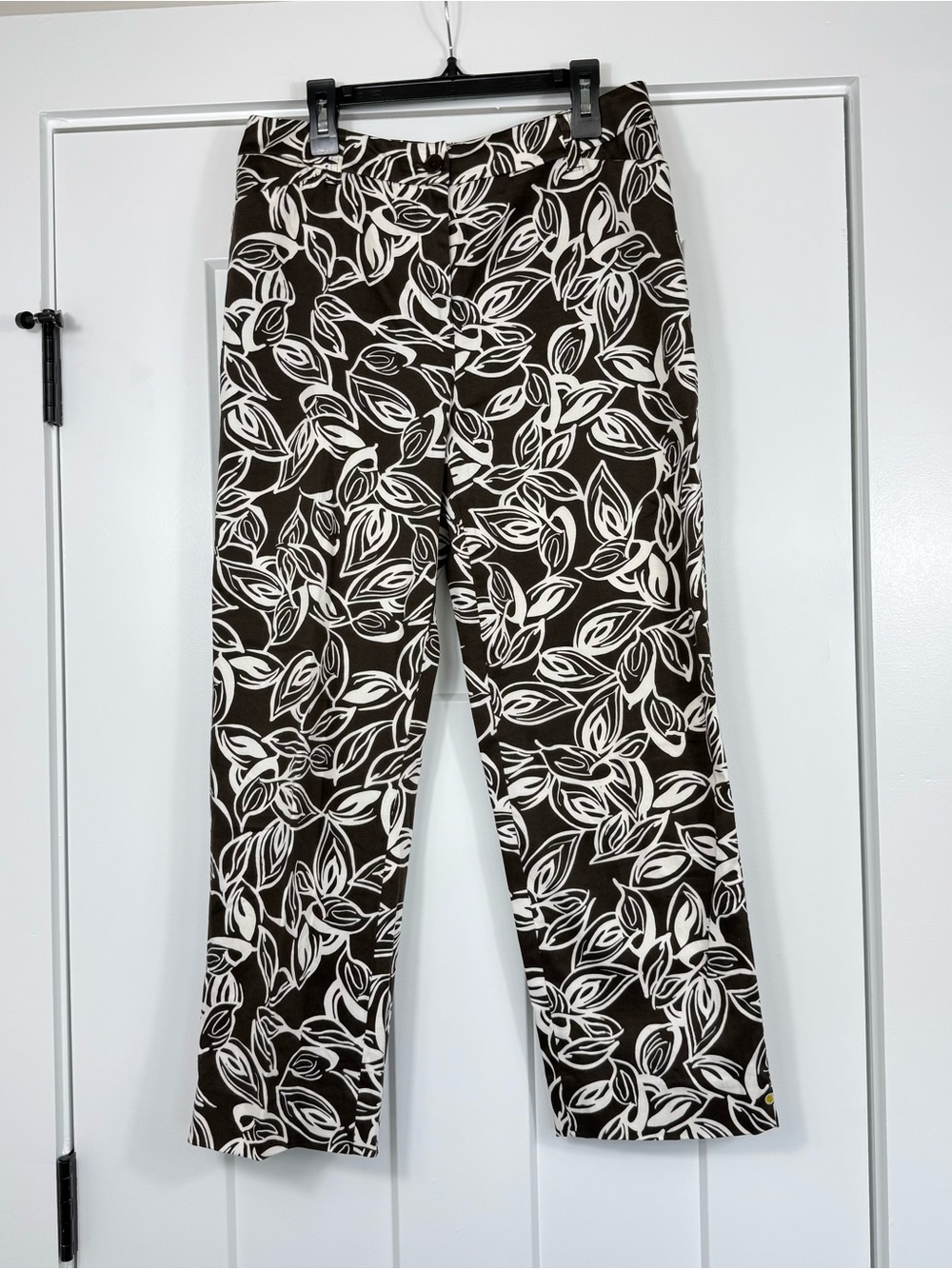 Jones New York Signature Brown & Cream Floral Pattern Cotton Women’s Size 6